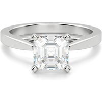 Anillo de Compromiso Corte Asscher 0.75 ct Cathedral Diamante de Laboratorio Oro Blanco 585 (14K)