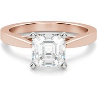 Anillo de Compromiso Corte Asscher 0.75 ct Cathedral Diamante de Laboratorio Oro Rosa 585 (14K)
