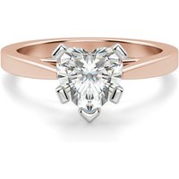 Anillo de Compromiso Corte Corazón 2.00 ct Cathedral Diamante de Laboratorio Oro Rosa 585 (14K)