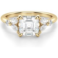 Anillo de Compromiso Corte Asscher 1.50 ct Haven Diamante de Laboratorio Oro Amarillo 585 (14K)