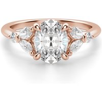 Anillo de Compromiso Corte Ovalado 2.00 ct Haven Diamante de Laboratorio Oro Rosa 585 (14K)