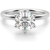Anillo de Compromiso Arezzo Clásico Corte Redondo 0.50 ct Diamante Natural Platino 950