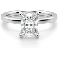 Anillo de Compromiso Arezzo Clásico Corte Radiante 3.00 ct Diamante Natural Oro Blanco 585