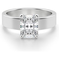 Anillo de Compromiso Audaz Basket Set Corte Radiante 1.25 ct Diamante Natural Oro Blanco 585