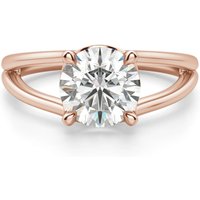 Anillo de Compromiso Elan con Corte Redondo 1.50 ct Diamante Natural Oro Rosa 585