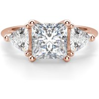 Anillo de Compromiso Princesa 1.00 ct Timeless Diamante Natural Oro Rosa 750 (18K)