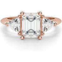 Anillo de Compromiso Esmeralda 1.00 ct Timeless Diamante Natural Oro Rosa 750 (18K)