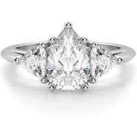 Anillo de Compromiso Pera 1.00 ct Timeless Diamante Natural Oro Blanco 585 (14K)