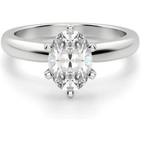 Tapered Klasyczny 6 Prong Solitaire Owalny 1.75 krt Pierścionek Zaręczynowy Diament Laboratoryjny 950 Platyna