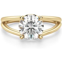 Elan Okrągły 1.50 krt Pierścionek Zaręczynowy Diament Laboratoryjny 585 Żółte Złoto (14K)