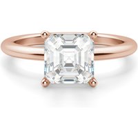 Basket Set Asscher 1.75 krt Klasyczny Pierścionek Zaręczynowy Diament Laboratoryjny 585 Różowe Złoto (14K)