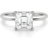 Basket Set Asscher 1.75 krt Klasyczny Pierścionek Zaręczynowy Diament Laboratoryjny 950 Platyna