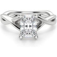 Twisted Klasyczny Radiant 2.00 krt Pierścionek Zaręczynowy Diament Laboratoryjny 950 Platyna