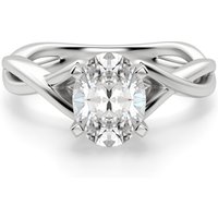 Twisted Klasyczny Owalny 1.75 krt Pierścionek Zaręczynowy Diament Laboratoryjny 950 Platyna