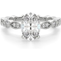 Infinite Love Owalny 0.75 krt Pierścionek Zaręczynowy Diament Laboratoryjny 585 Białe Złoto (14K)