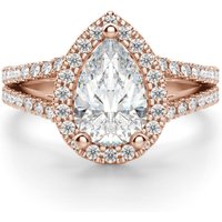Palm Springs Gruszkowy 2.00 krt Pierścionek Zaręczynowy Diament Laboratoryjny 585 Różowe Złoto (14K)
