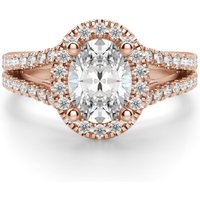 Palm Springs Owalny 2.50 krt Pierścionek Zaręczynowy Diament Laboratoryjny 585 Różowe Złoto (14K)