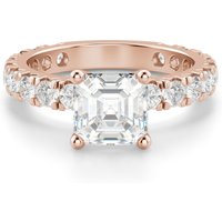Gwyneth Asscher 1.75 krt Pierścionek Zaręczynowy Diament Laboratoryjny 585 Różowe Złoto (14K)