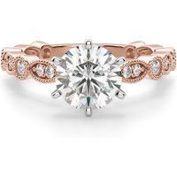 Infinite Love Okrągły 0.75 krt Pierścionek Zaręczynowy Diament Laboratoryjny 585 Różowe Złoto (14K)