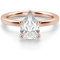 Arezzo Klasyczny Gruszkowy 2.00 krt Pierścionek Zaręczynowy Diament Laboratoryjny 585 Różowe Złoto (14K)