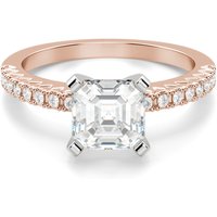 Angelix Asscher 1.25 krt Pierścionek Zaręczynowy Diament Laboratoryjny 585 Różowe Złoto (14K)