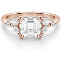 Haven Asscher 3.00 krt Pierścionek Zaręczynowy Diament Laboratoryjny 585 Różowe Złoto (14K)