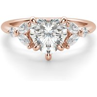 Haven Sercowy 0.75 krt Pierścionek Zaręczynowy Diament Laboratoryjny 585 Różowe Złoto (14K)