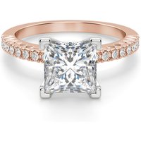 Angelix Księżniczka 1.50 krt Pierścionek Zaręczynowy Diament Laboratoryjny 585 Różowe Złoto (14K)