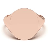 Pierścień Męski Owalny Comfort Fit Signet 585 Różowe Złoto (14K)