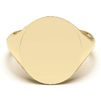 Pierścień Męski Owalny Comfort Fit Signet 585 Żółte Złoto (14K)