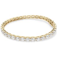 4 Prong Owalna Tenisowa Bransoletka s Laboratoryjnym Diamentem 10,00 krt z żółtego złota pr. 14K (585)