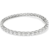 4 Prong Owalna Tenisowa Bransoletka s Laboratoryjnym Diamentem 10,00 krt z białego złota pr. 14K (585)
