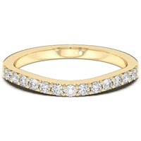 Obrączka Ślubna Curved Accented Laboratoryjny Diament 585 Żółte Złoto (14K)