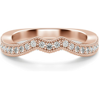 Obrączka Ślubna Briar Rose Naturalny Diament 585 Różowe Złoto (14K)