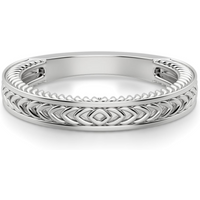 Klasyczna Obrączka Ślubna Sage 585 Białe Złoto (14K)