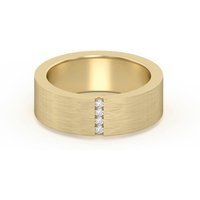 Pionowy Channel Set Męska Obrączka Ślubna Laboratoryjny Diament 585 Żółte Złoto (14K)
