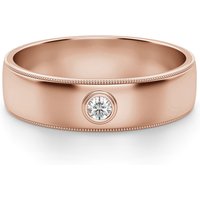 Atlas Męska Obrączka Ślubna Laboratoryjny Diament 585 Różowe Złoto (14K)