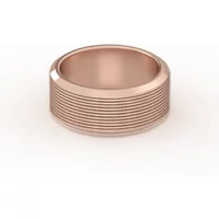 Teksturowana Obrączka Ślubna Edge Satin Finish 585 Różowe Złoto (14K) 8 MM