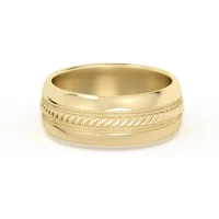 Single Rope Obrączka Ślubna 585 Żółte Złoto (14K) 7 MM