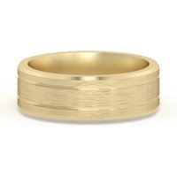 Klasyczna Double Channel Satenowa Finish Obrączka Ślubna 6 MM 585 Żółte Złoto (14K)