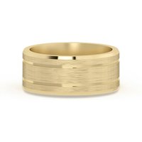 Klasyczna Double Channel Satenowa Finish Obrączka Ślubna 8 MM 585 Żółte Złoto (14K)