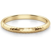 Hammered Comfort Męska Obrączka Ślubna 2 MM 585 Żółte Złoto (14K)