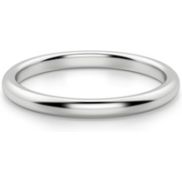 Klasyczna Męska Obrączka Ślubna Comfort 2 MM 585 Białe Złoto (14K)