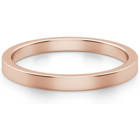 Klasyczna Męska Obrączka Ślubna Flat 2 MM 585 Różowe Złoto (14K)