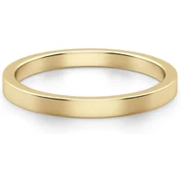 Klasyczna Męska Obrączka Ślubna Flat 2 MM 585 Żółte Złoto (14K)