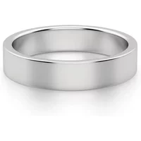 Klasyczna Męska Obrączka Ślubna Flat 4 MM 585 Białe Złoto (14K)