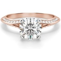 Irene Okrągły 2.00 krt Pierścionek Zaręczynowy Diament Laboratoryjny 585 Różowe Złoto (14K)