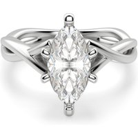 Twisted Klasyczny Markizowy 1.75 krt Pierścionek Zaręczynowy Diament Laboratoryjny 585 Białe Złoto (14K)