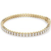 4 Prong Księżniczka Tenisowa Bransoletka s Laboratoryjnym Diamentem 7.00 krt z żółtego złota pr. 14K (585).