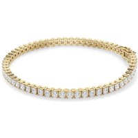4 Prong Księżniczka Tenisowa Bransoletka s Laboratoryjnym Diamentem 6.00 krt z żółtego złota pr. 14K (585).